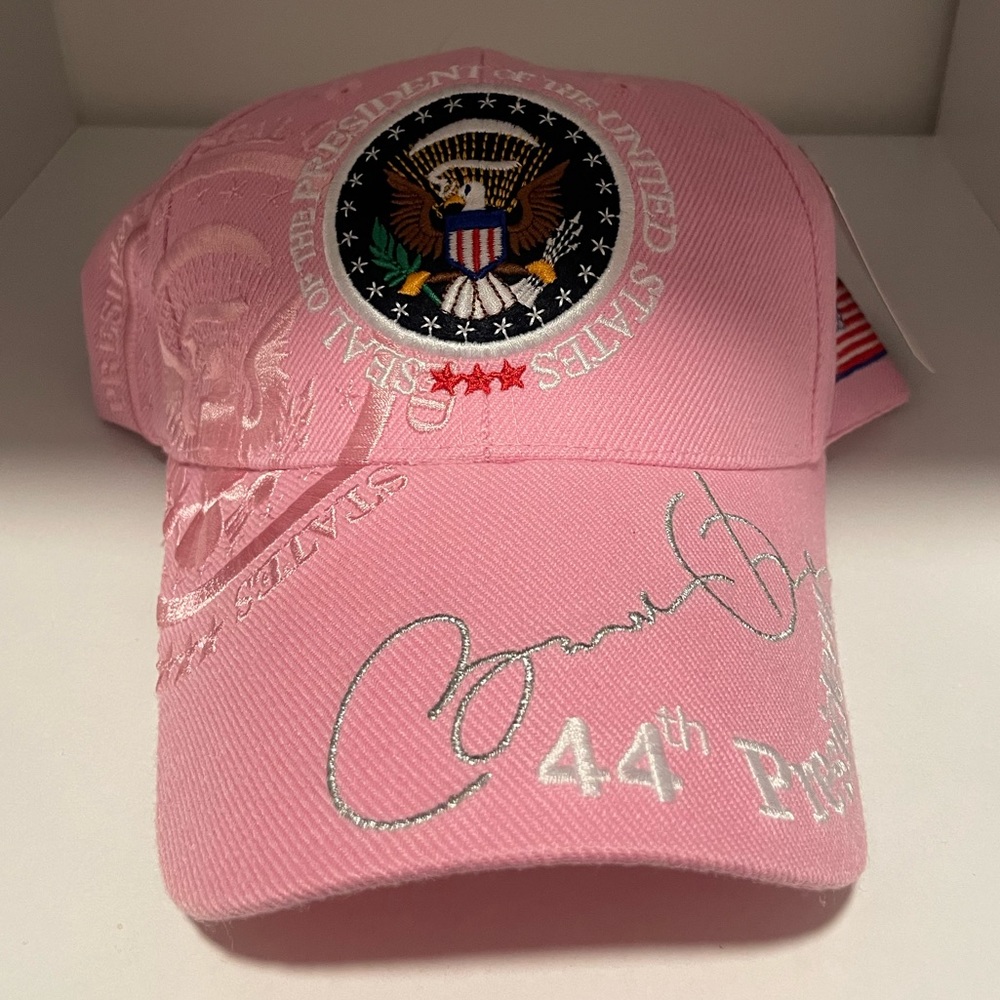 President Barack Obama inauguration memorabilia pink hat - Picture 2 of 2